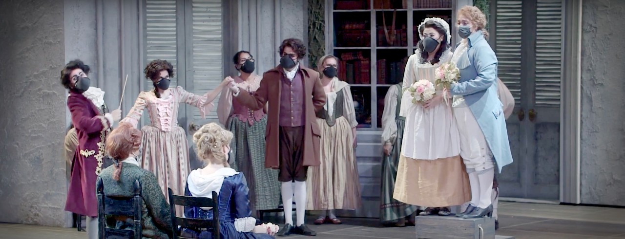 A scene from CCM’s Nov. 20, 2021, performance of Mozart's The Marriage of Figaro.