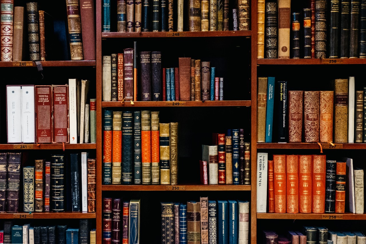 Books in a research library