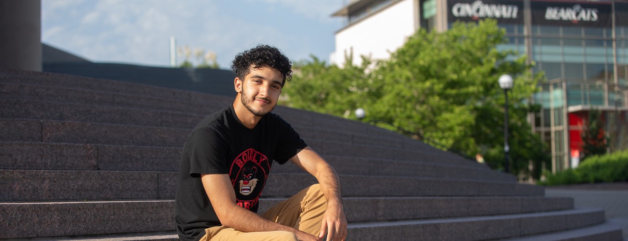 Muslim Khriz shown on the UC campus