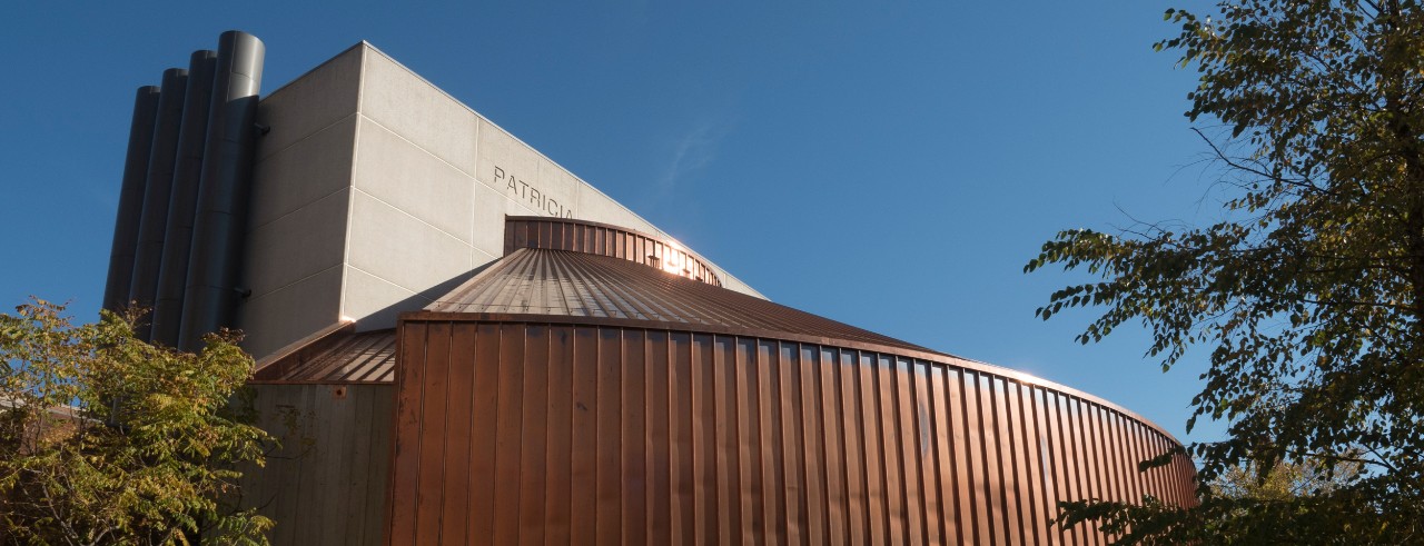 A photo of the exterior of CCM's Patricia Corbett Theater taken in 2016. Photo/UC Creative + Brand