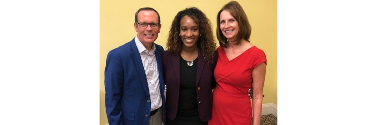 Tom and Chris with scholarship recipient