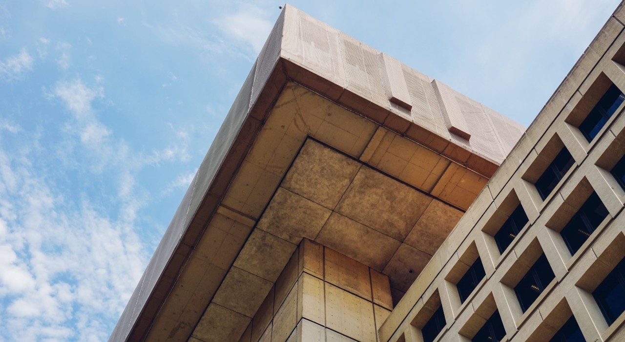 FBI building in Washington, D.C. concrete with windows 