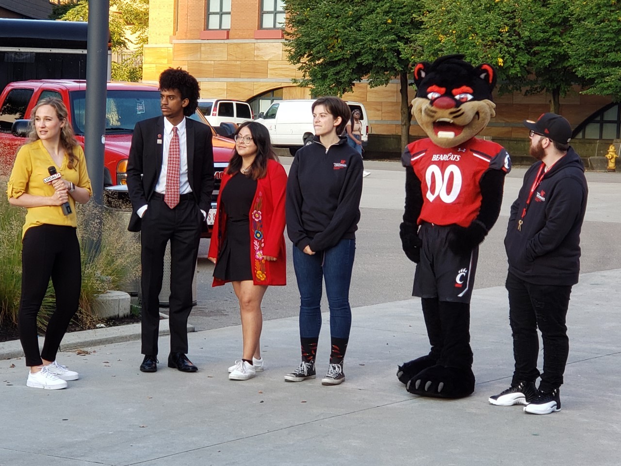UC students and staff speak with Cincinnati media about the first day