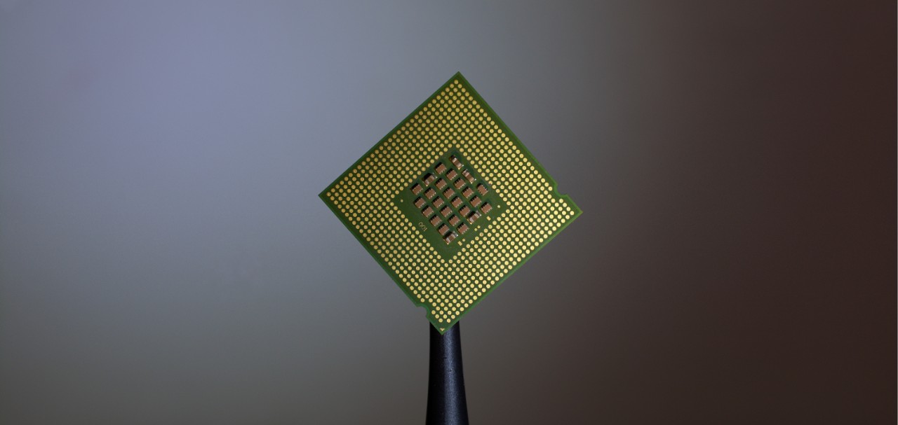 A computer chip.