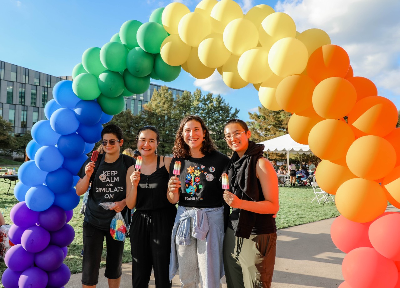 UC students enjoy Pride at Lindner’s Loud and Proud on the Lawn in fall 2021.
