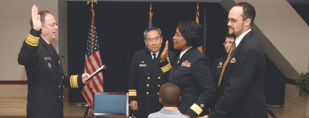 Deborah Hopson with husband and son at her promotion ceremony