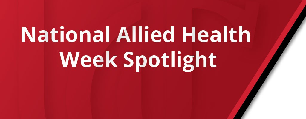 UC branding "National Allied Health Weekspotlight" 