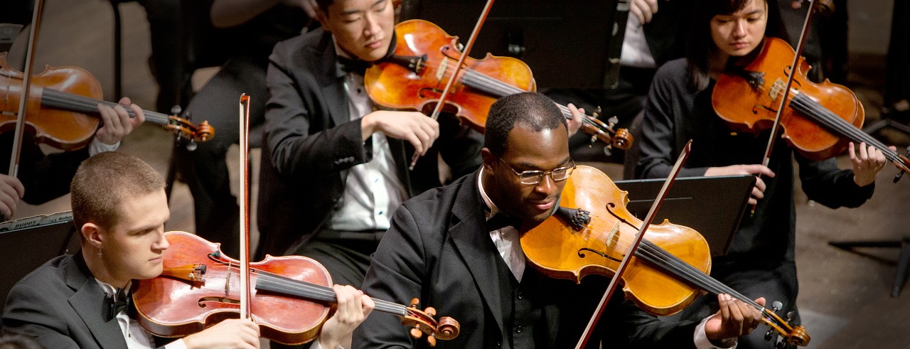 Featured image at the top: Students perform in the CCM Philharmonia.