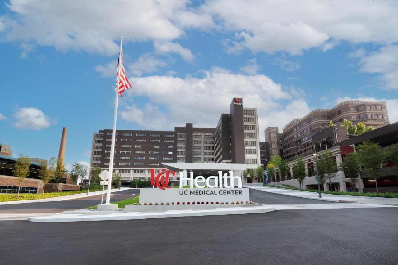 a photo of the entrance to University of Cincinnati Medical Center