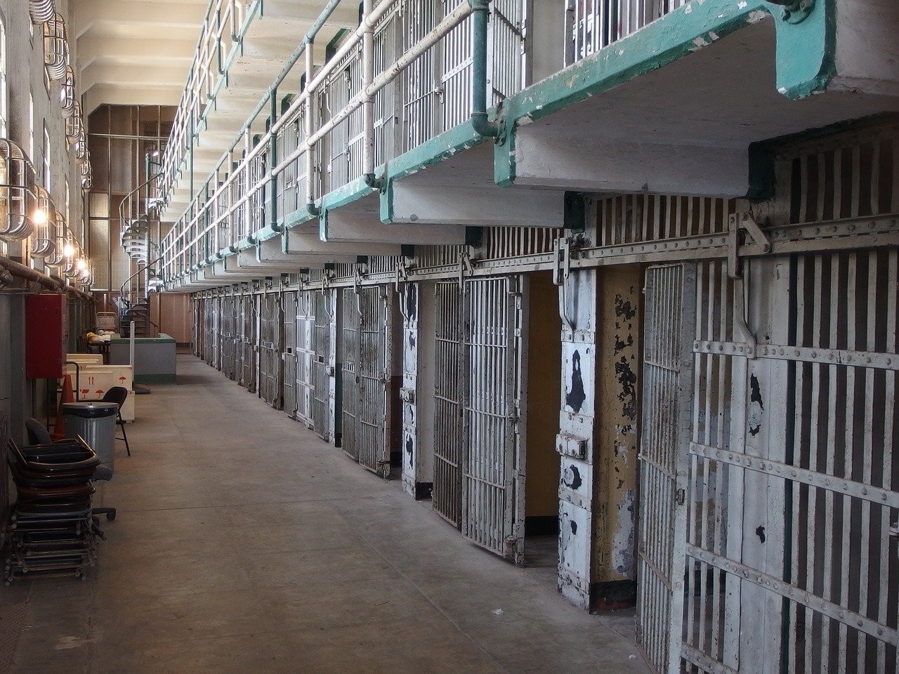a photo of the inside of a prison