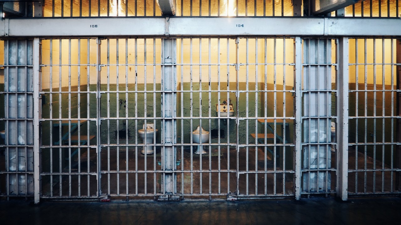 Prison cell shown