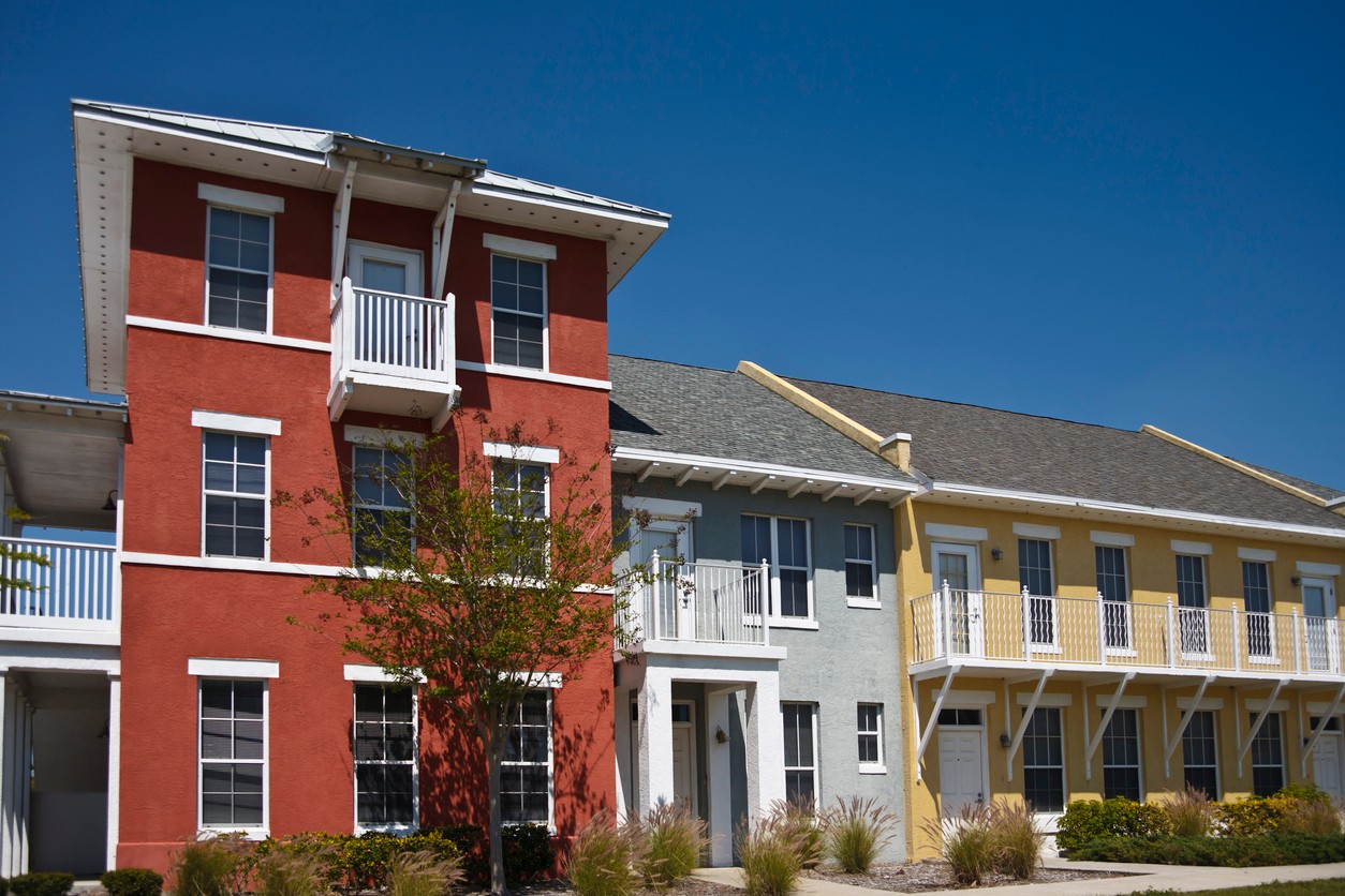 Affordable housing townhouse community