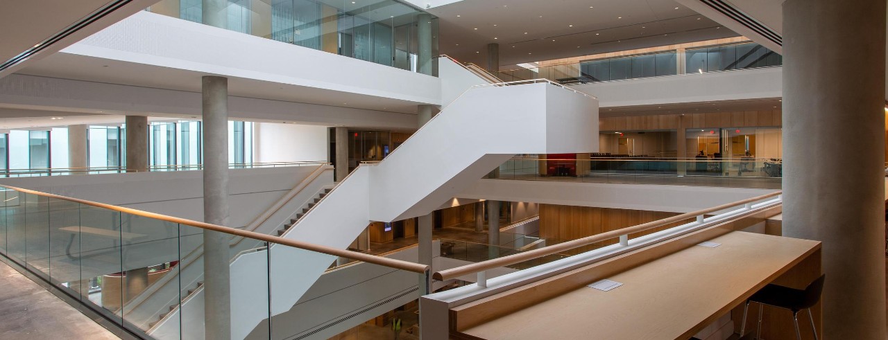 Interior of UC's Carl H. Lindner College of Business.