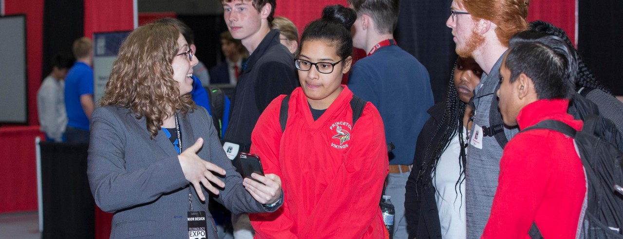 UC information technology students showcase their projects during the 2019 IT Expo at the Campus Recreation Center.