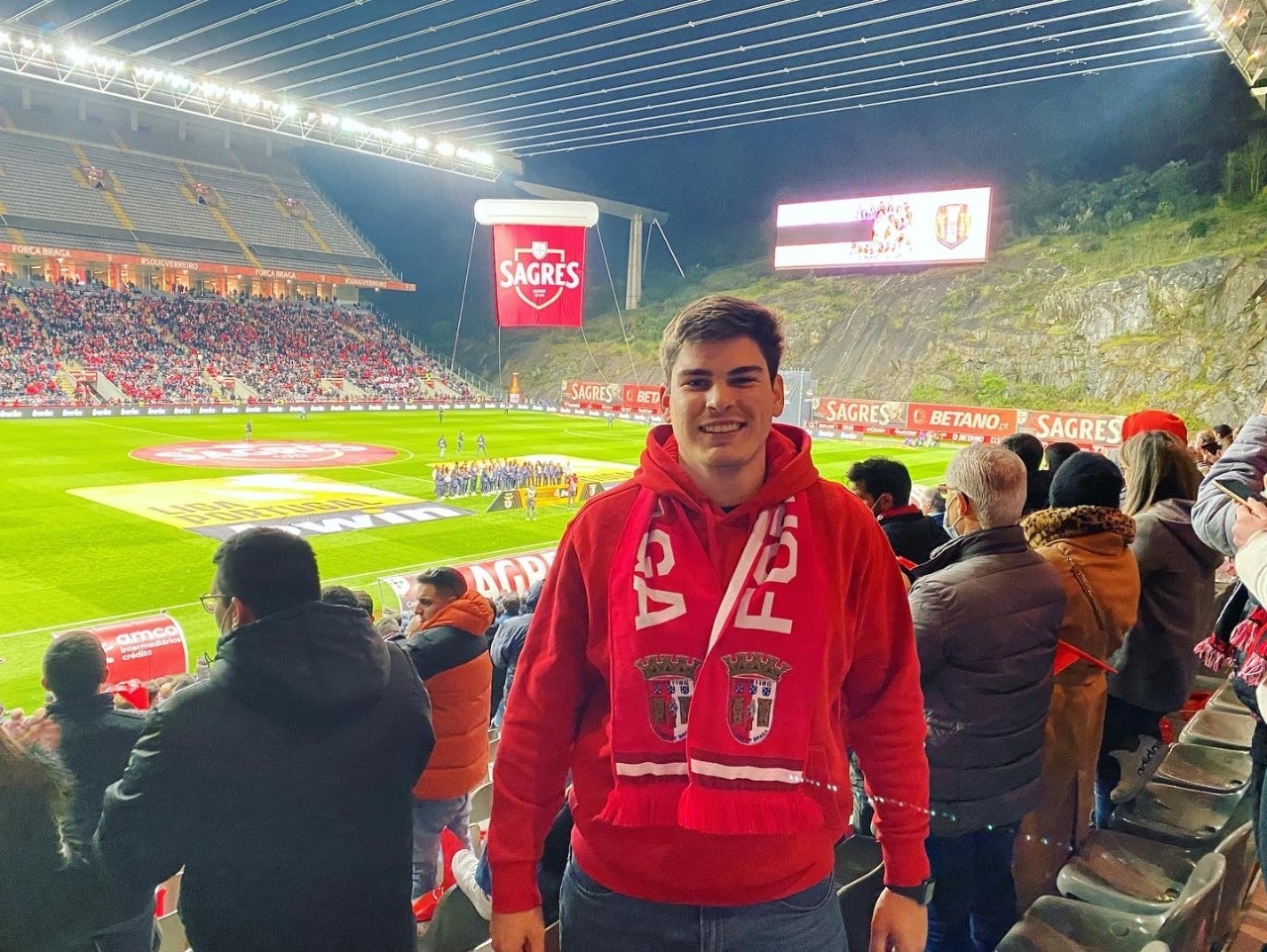 Vlad Miskovic at SC Braga game in Portugal