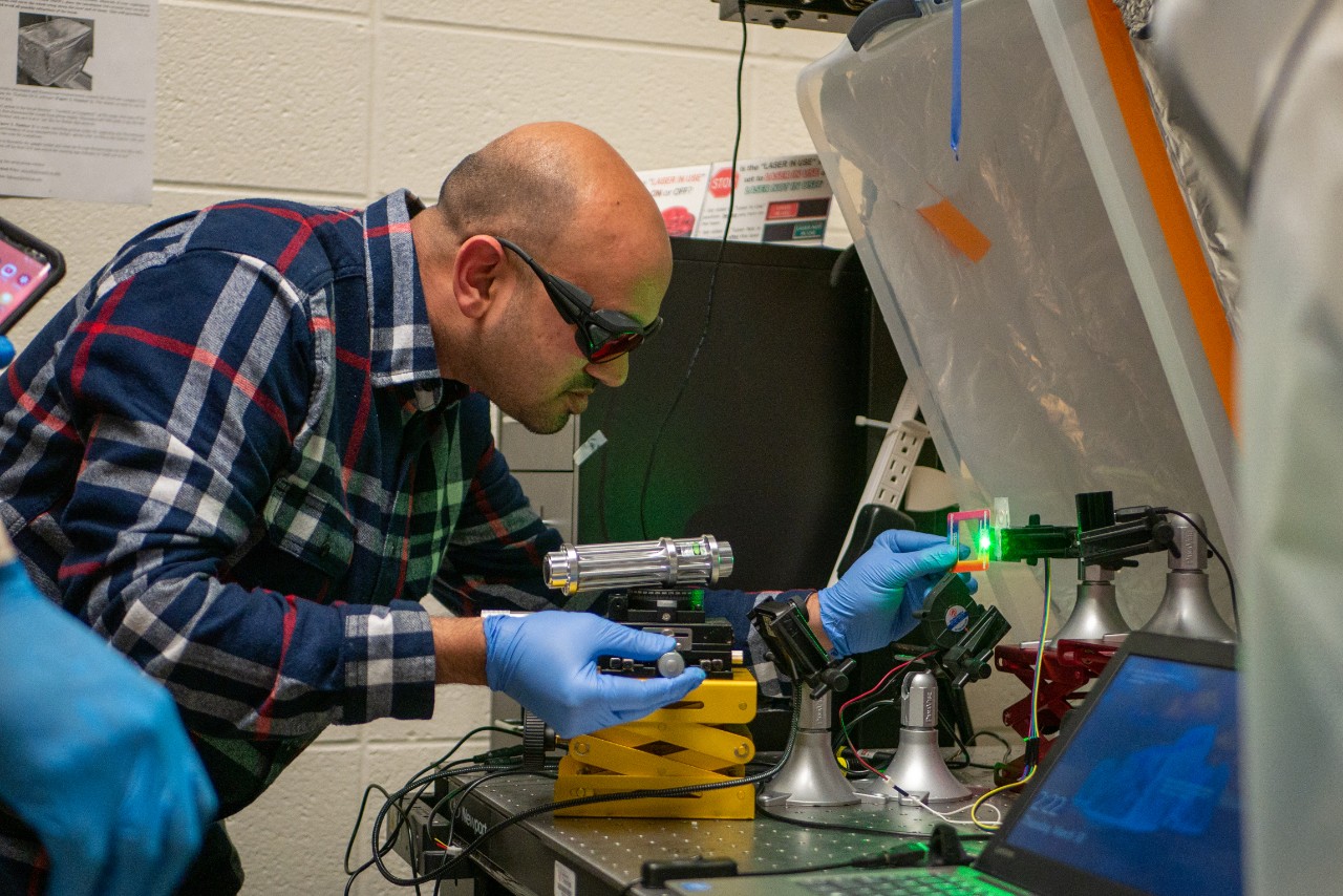 Aashish Priye working in the lab