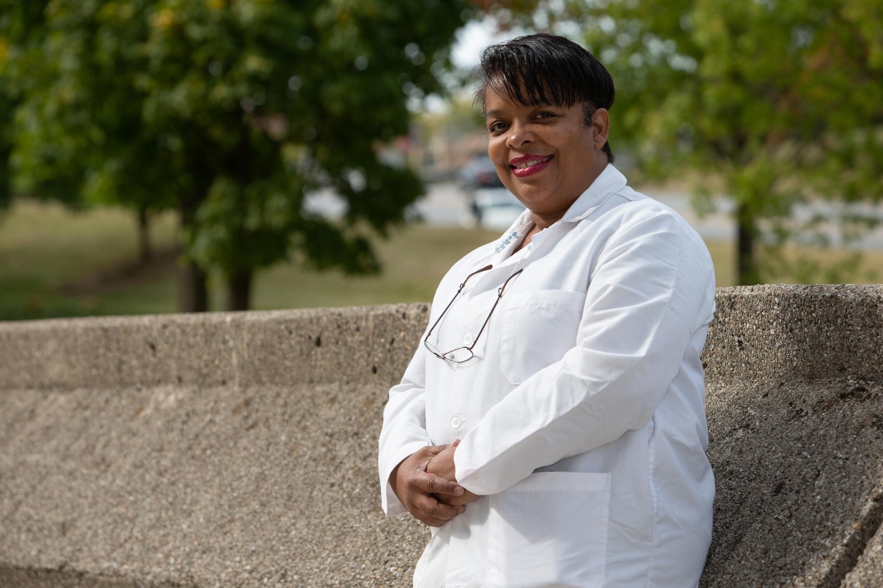 UC assistant professor Latonya Jackson is studying how estrogen released by sewage treatment plants affects freshwater fish. She is studying a tiny fish called a killifish.