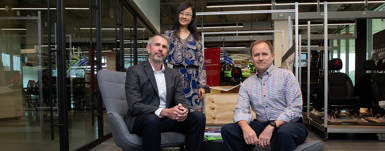 From left, Michael Fry, Liwei Chen and Craig Froehle. 