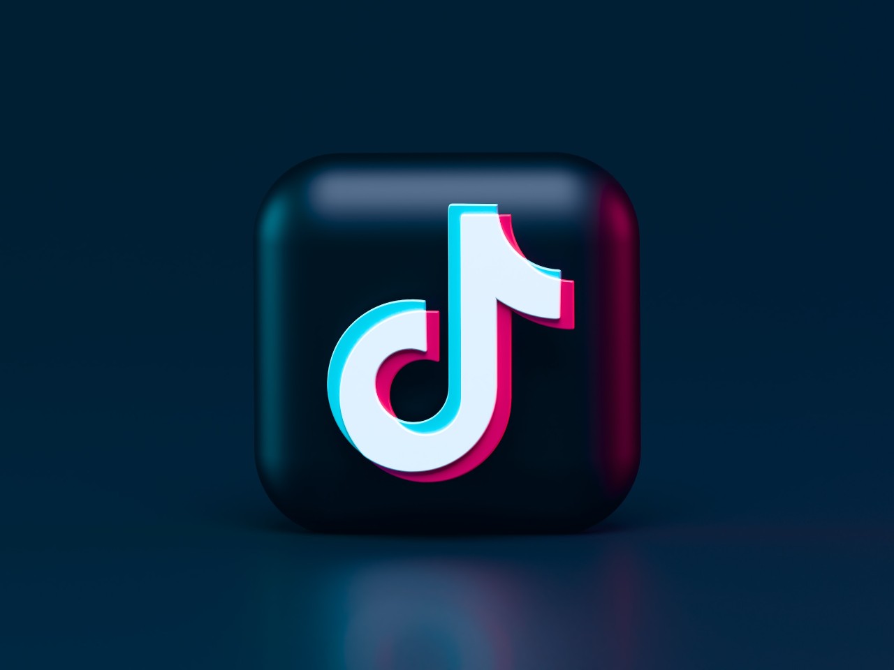 TikTok logo on cell phone