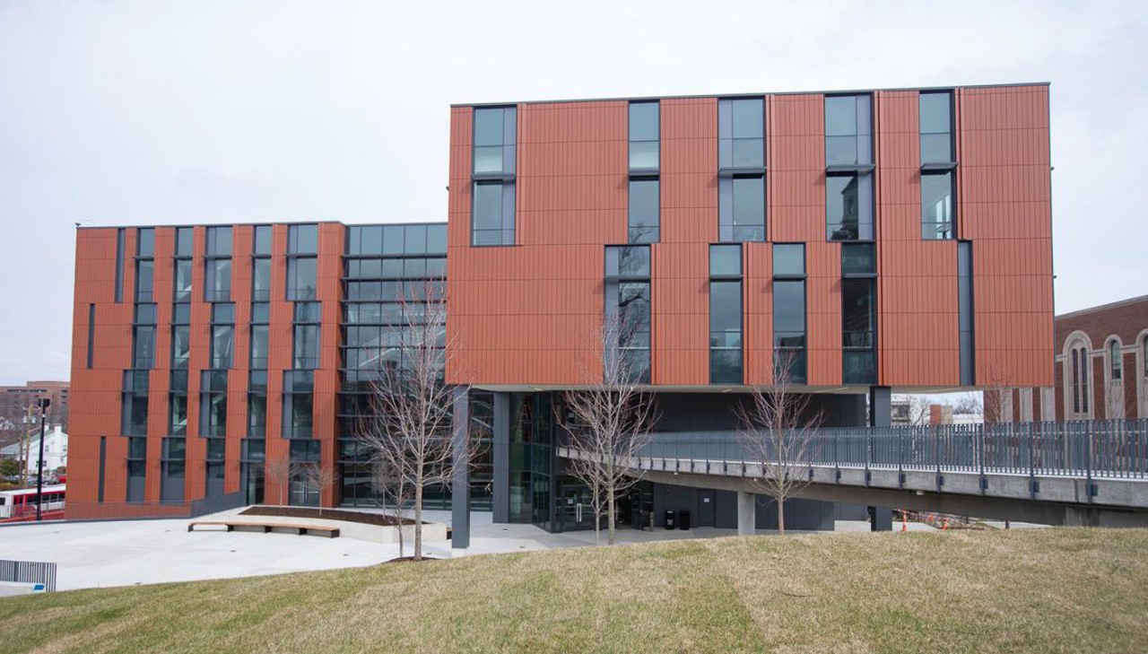 An exterior of UC's newest classroom building.