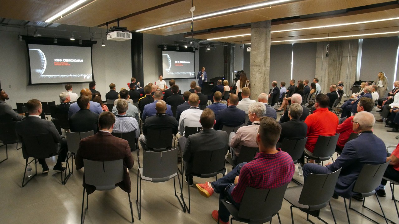 a group of business leaders at an event at the 1819 Innovation Hub