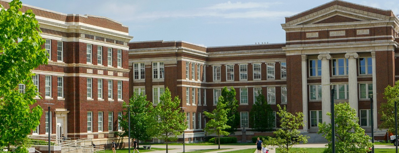 Baldwin Hall red brick building on UC's campus