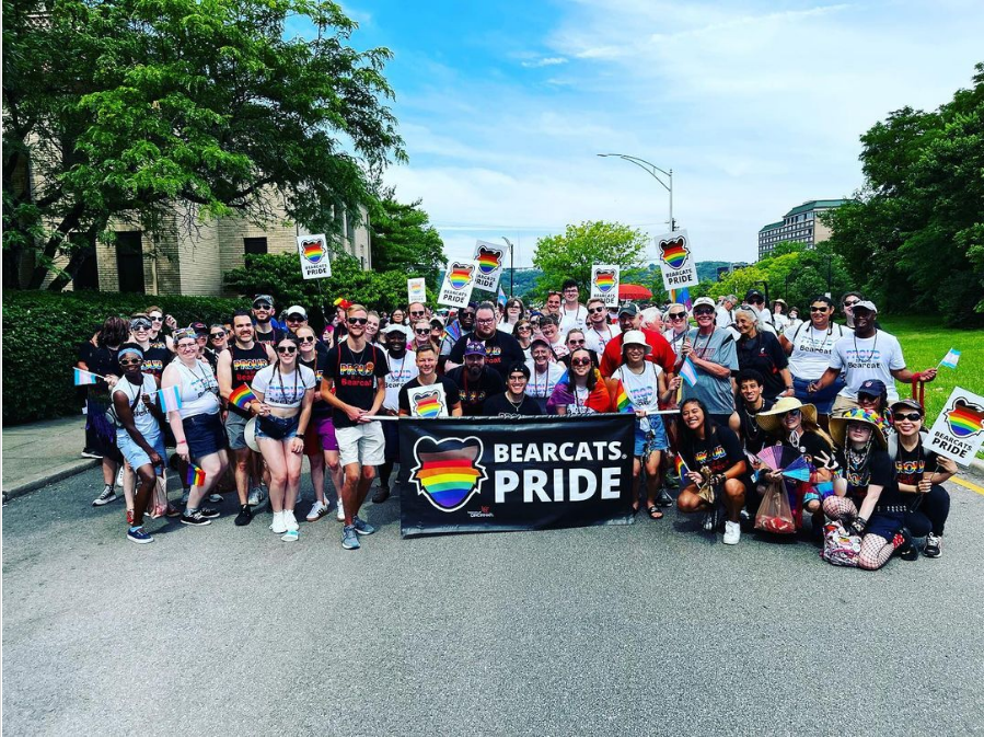 students at pride parade