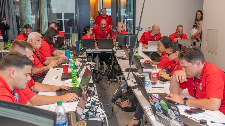 University of Cincinnati president Dr. Neville G. Pinto spoken and enjoyed the Distinguished Visitors Day for the OCRI and OhCR Pilot Cybersecurity Exercise on Friday July 15, 2022. Photos by Joseph Fuqua II