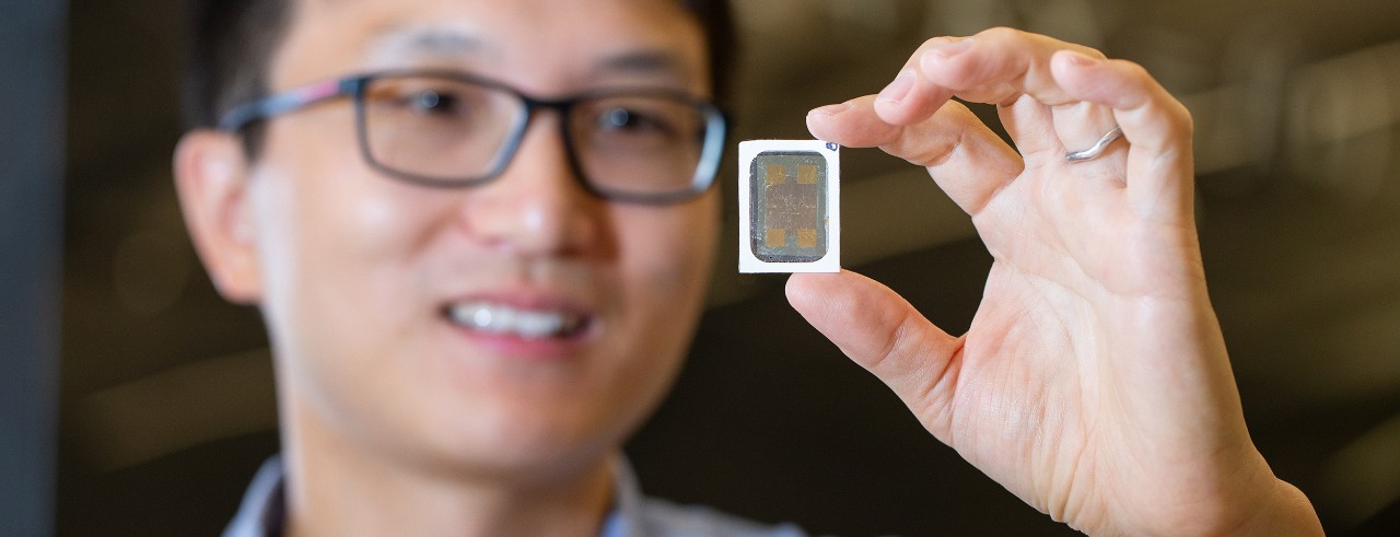 Yeongin Kim, assistant professor of electrical engineering in UC's College of Engineering and Applied Science, created a patented new flexible skin sensor.