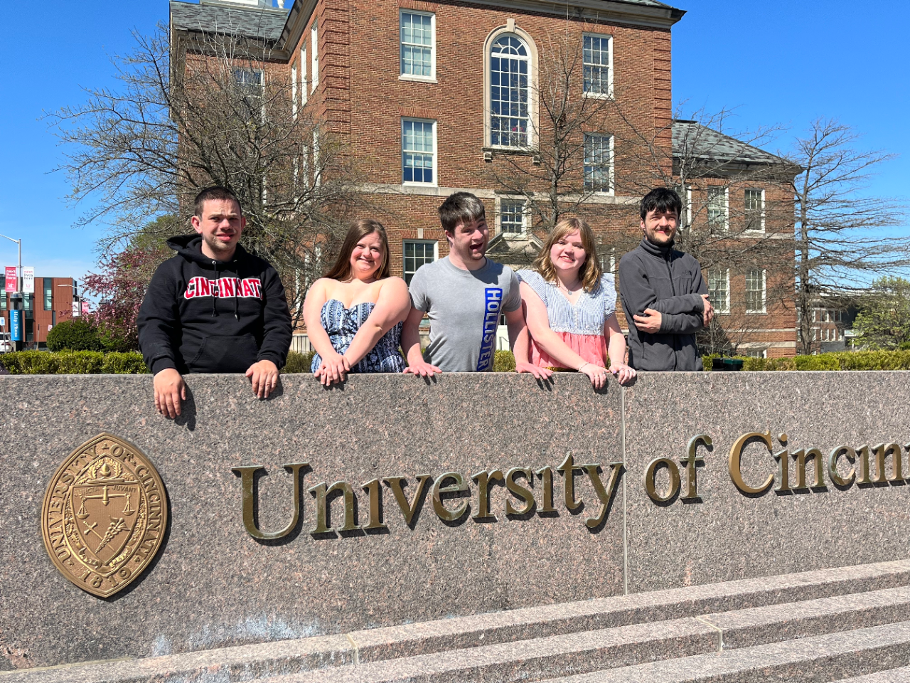 TAP's 2023 senior class posing for a photo on UC's campus. Photo/ provided.