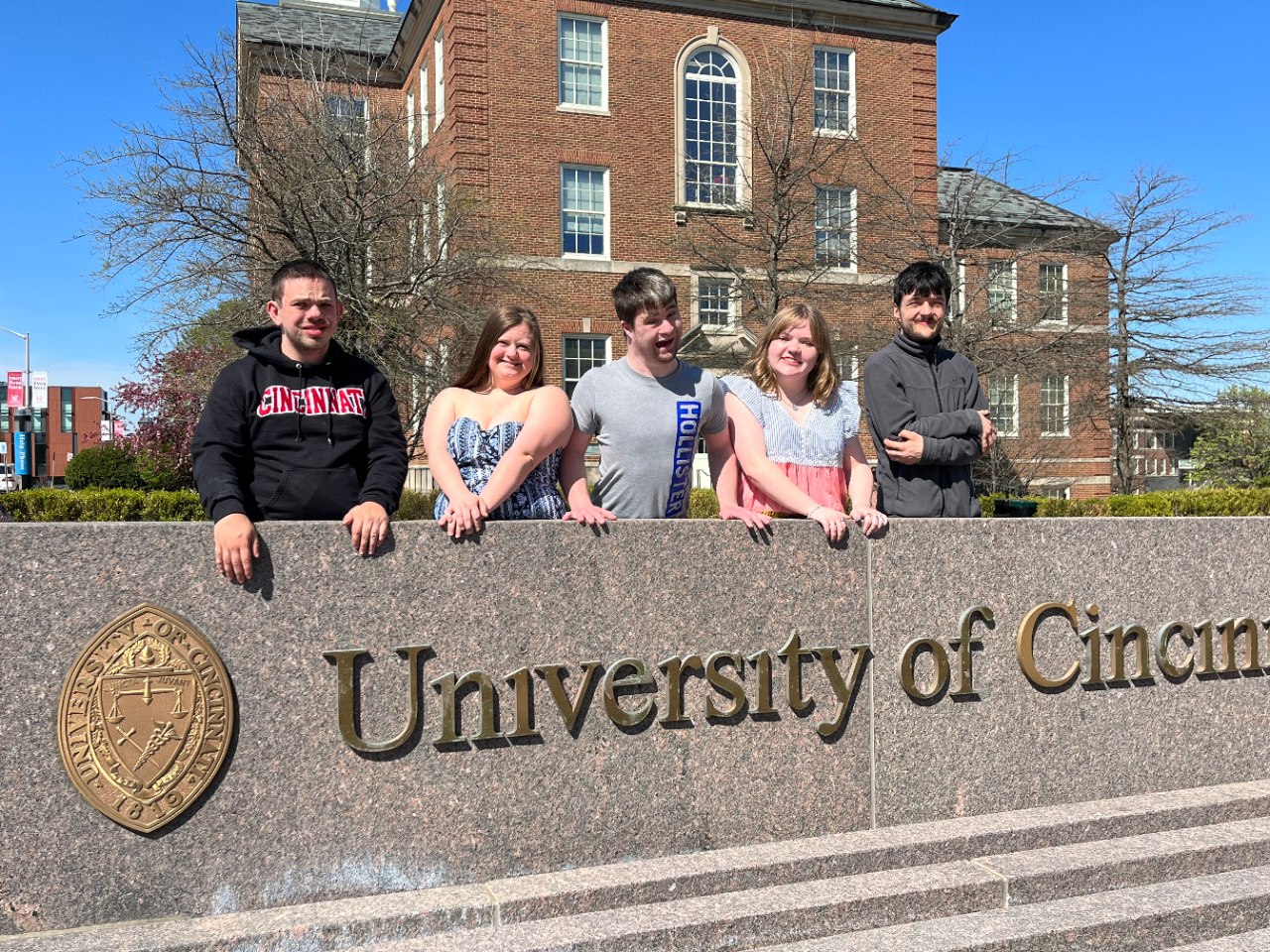 TAP's 2023 senior class posing for a photo on UC's campus. Photo/ provided. 