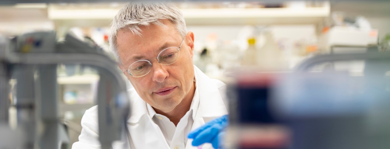 Vladimir Bogdanov works in his laboratory