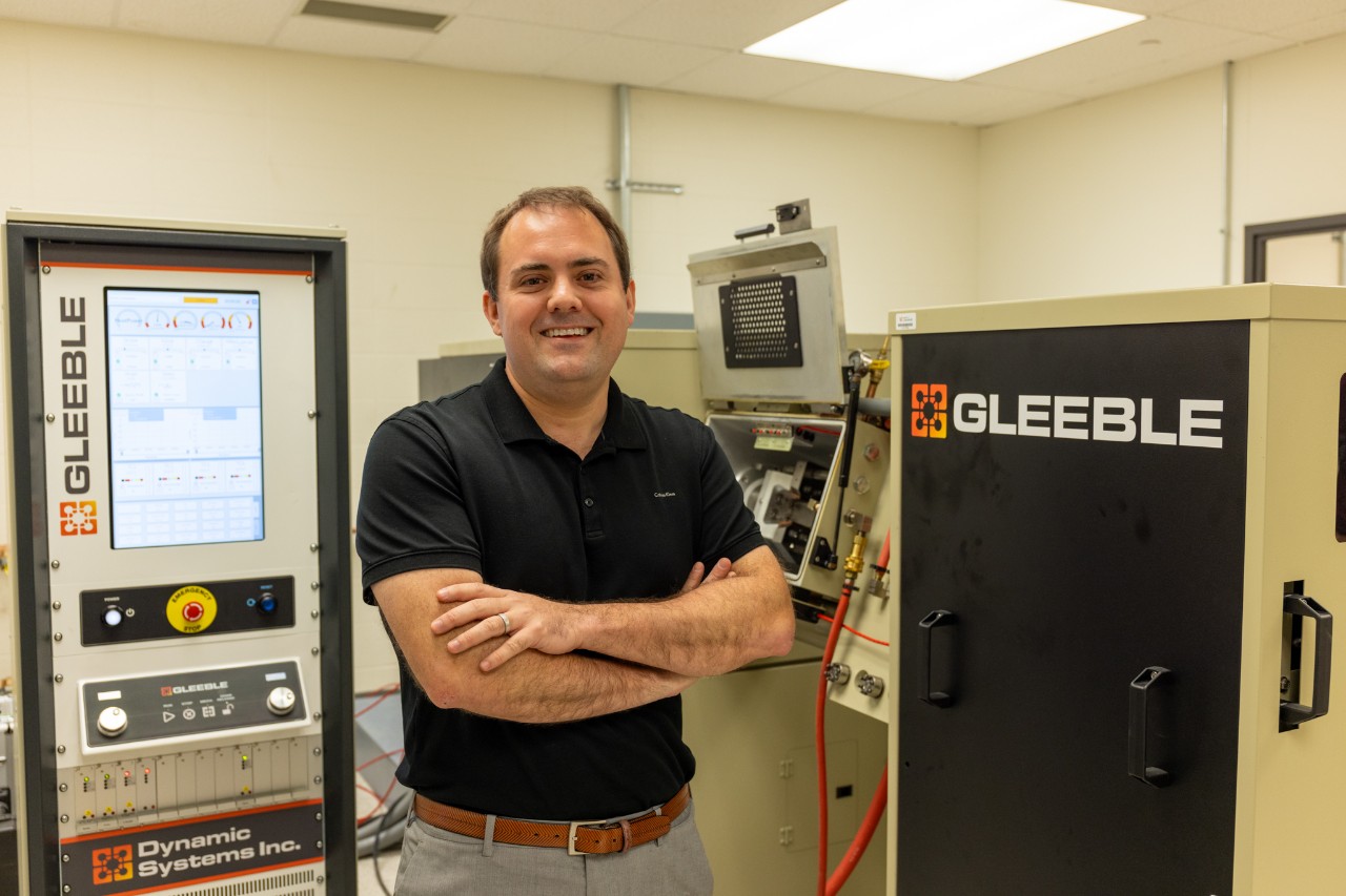 Photo of Matt Steiner in his lab.