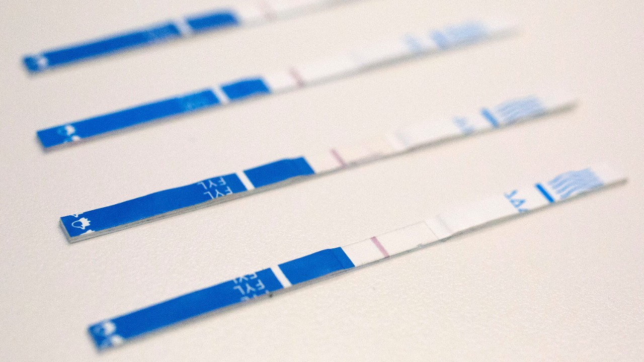 A photo of fentanyl test strips