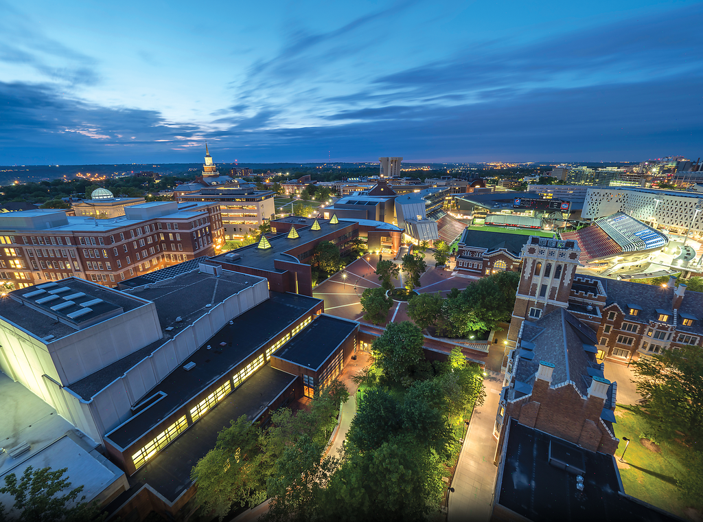 CCM Village at night