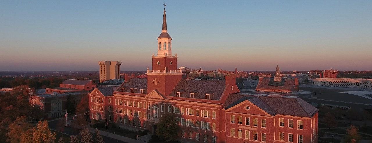 Aerial shot of Arts & Sciences Hall