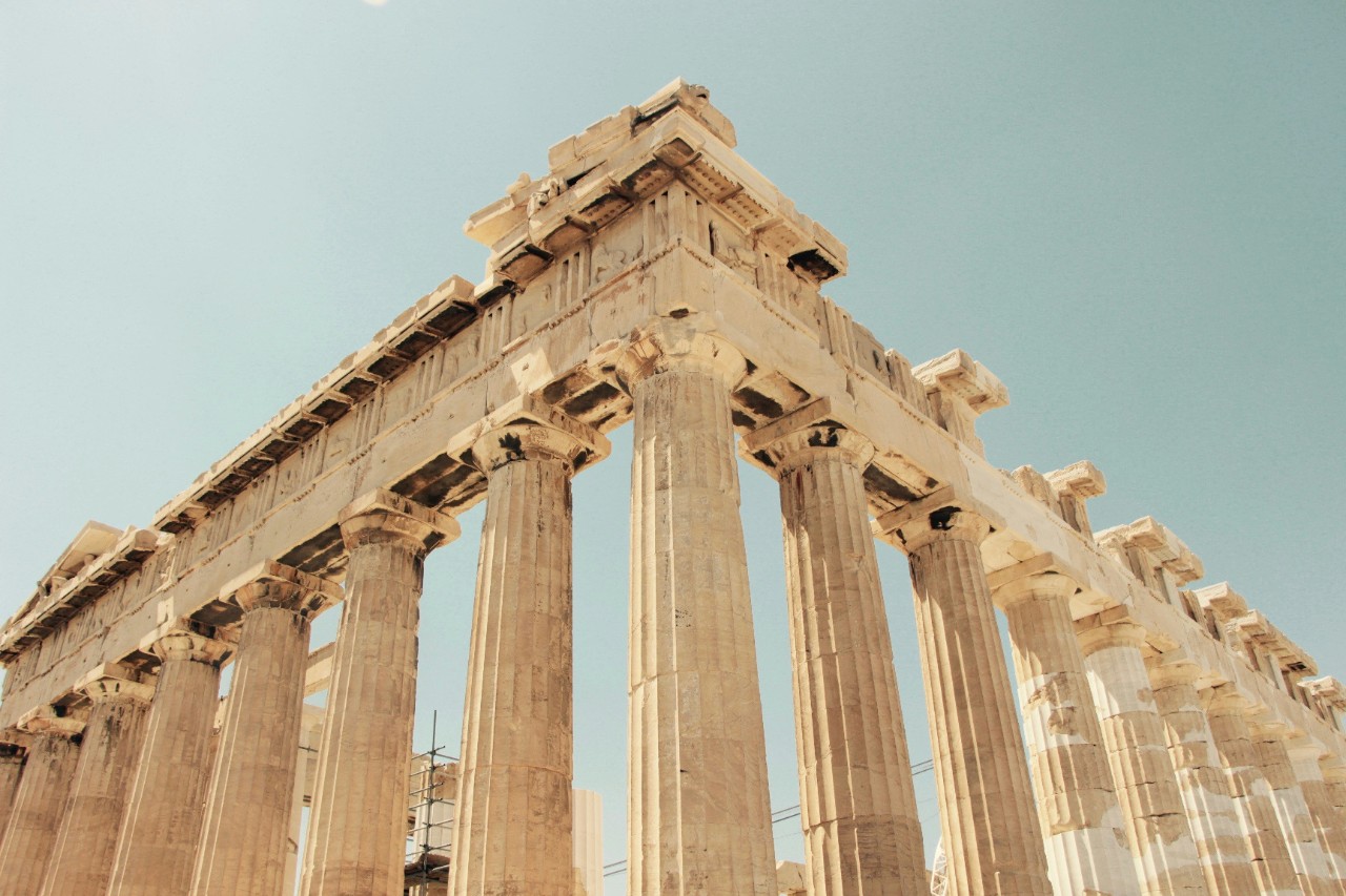 The Parthenon in Greece.