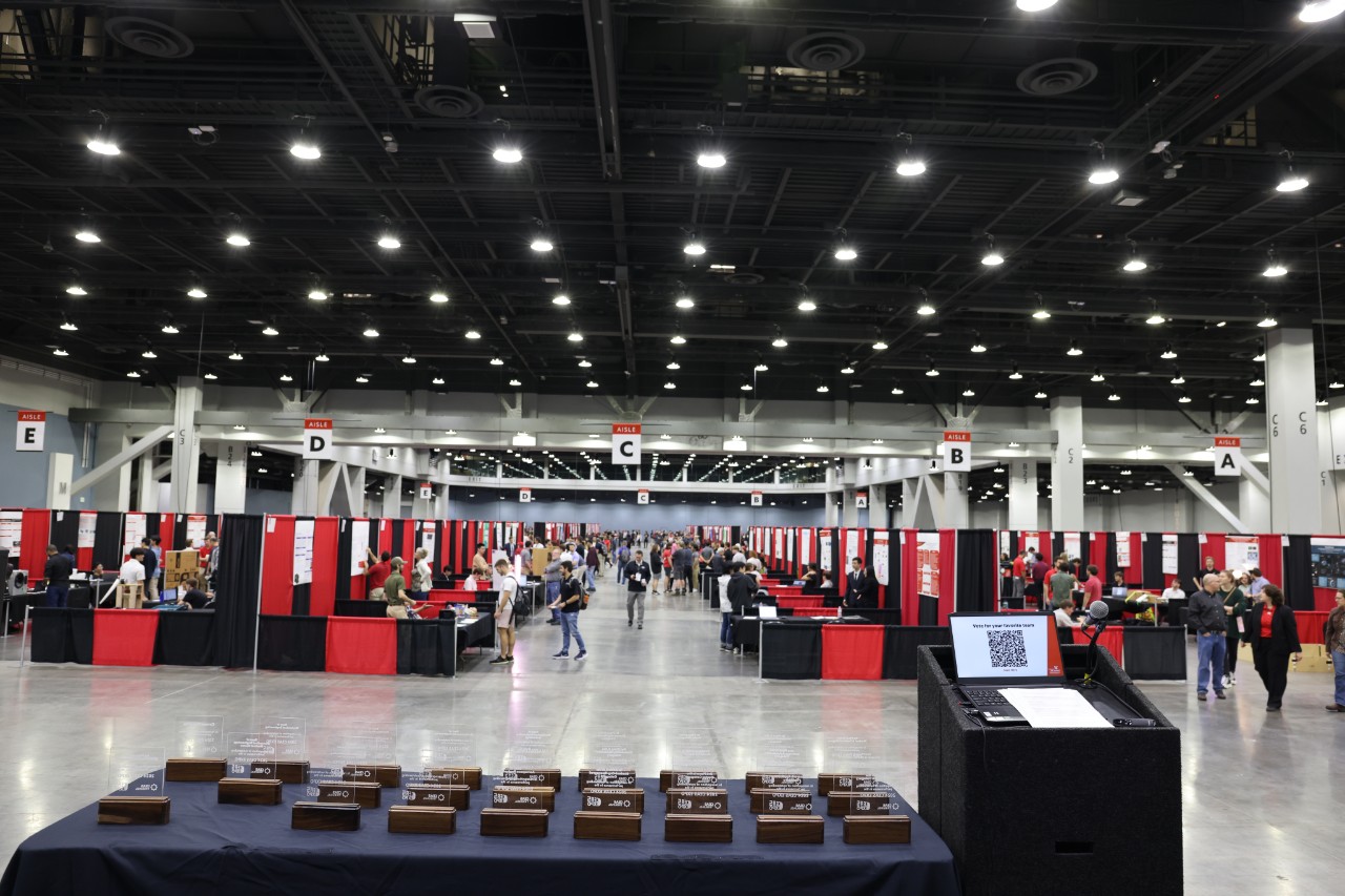 View of the CEAS Expo hall from the stage