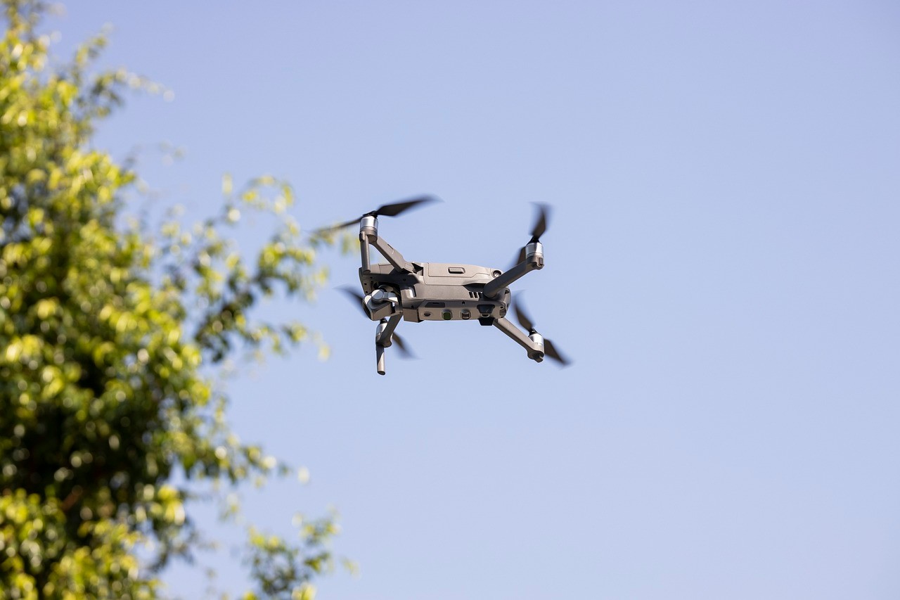 Unmanned Aerial Vehicle flying in the air