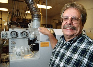 Professor Joe Caruso in his lab.