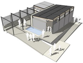 Rendering of solar house