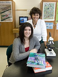 Jennifer Schuster (seated) and Carol Lehman 