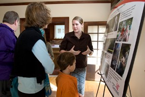 McMicken students explained current research through poster displays in one room while another room contained models by DAAP students showing future possibilities.