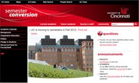 View of semester conversion web site