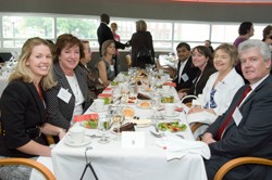 C-Ring recipient Kimberly Bauer (left) at the 2009 banquet.