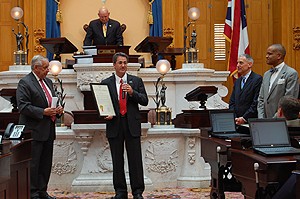 Richard Harknett in front of Ohio Senate
