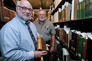 Kevin Grace, foreground, and Robert Arner