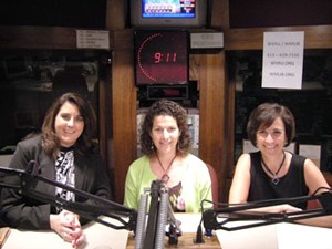 Kathy Allen Ciarla, Susan Vilardo and Victoria Appatova in the WVXU Studios