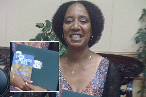 Myriam J. A. Chancy receives a Guyana Prize for Literature; (Inset) Chancy's book 
