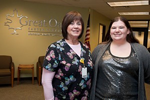 Susan Moore, left, and Katherine Yount